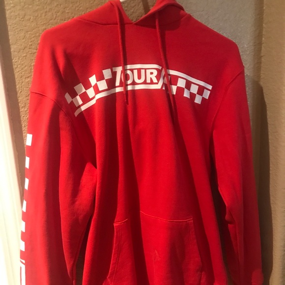 H&M Sweaters - Red Justin Bieber Tour Hoodie H&M Sweaters - Red Justin Bieber Tour Hoodie